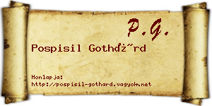 Pospisil Gothárd névjegykártya